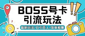 Boss直聘流量卡引流变现玩法，日引200+创业粉【揭秘】-小牛学府