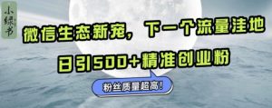微信生态新宠小绿书：下一个流量洼地，日引500+精准创业粉，粉丝质量超高-小牛学府