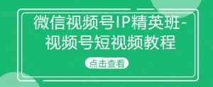 微信视频号IP精英班-视频号短视频教程-小牛学府