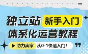 独立站新手入门体系化运营教程,助力独立站卖家从0-1快速入门!-小牛学府