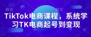 TikTok电商课程,系统学习TK电商起号到变现-小牛学府