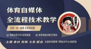 体育自媒体创作全流程讲解,百万大V带你全流程学习体育自媒体短视频文案创作、视频制作和账号运营-小牛学府