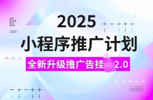 2025小程序推广计划,全新升级撸广告挂JI2.0玩法,日入多张,小白可做【揭秘】-小牛学府