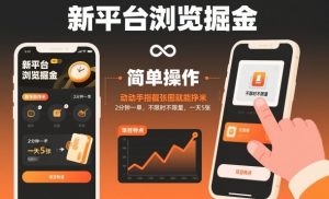 新平台浏览掘金，动动手指截张图就能挣米，2分钟一单，不限时不限量，一天5张【揭秘】-小牛学府