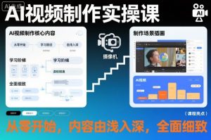 AI视频制作实操课，从零开始，内容由浅入深，全面细致-小牛学府