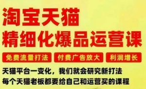 淘宝天猫精细化爆品运营课，免费流量打法-付费广告放大-利润增长-三大核心痛点，一次全部解决-小牛学府