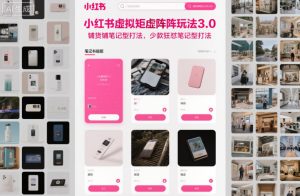 小红书虚拟矩阵玩法3.0，铺货铺笔记型打法，少款狂怼笔记型打法-小牛学府