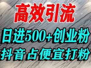 怎么打创业粉？抖音利用占便宜心理引流创业粉，单人日引500+精准流量-小牛学府