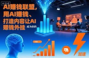 AI賺钱联盟，用AI賺钱、打造内容让AI成为你的賺钱外挂-小牛学府