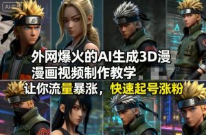 外网爆火的AI生成3D漫画视频制作教学，让你流量暴涨，快速起号涨粉！-小牛学府