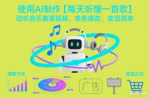 使用AI制作【每天听懂一首歌】动听音乐赛道视频，条条爆款，变现简单-小牛学府
