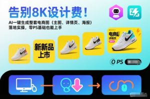 告别8K设计费!AI一键生成整套电商图(主图、详情页、海报)落地实操,零PS基础也能上手-小牛学府