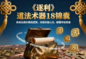 《逐利》道法术器18锦囊,系统化揭示搞钱逻辑,浓缩关键心法,颠覆传统思维(更新)-小牛学府