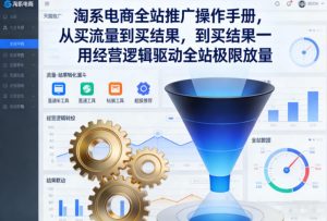 淘系电商全站推广操作手册，从买流量到买结果一用经营逻辑驱动全站极限放量-小牛学府