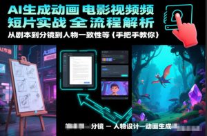 AI生成动画电影视频短片实战全流程解析,从剧本到分镜到人物一致性等手把手教你-小牛学府