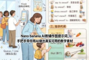 Nano banana AI教辅作图提示词，手把手带你用AI做出真实可用的教学素材-小牛学府