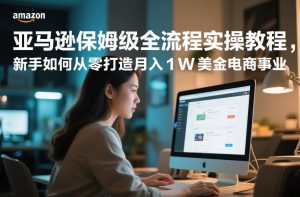 亚马逊保姆级全流程实操教程，新手如何从零打造月入1W美金电商事业-小牛学府