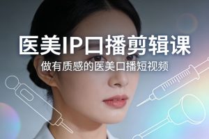 医美IP口播剪辑课，做有质感的医美口播短视频-小牛学府