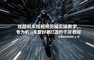 炫酷机车短视频剪辑实操教学，专为机车爱好者打造的干货教程，零基础也能轻松上手-小牛学府