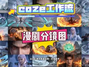 通过Coze工作流，制作《动漫分镜图》，两分钟制作完成25宫格分镜图，从0到1演示搭建过程，实操教学-小牛学府