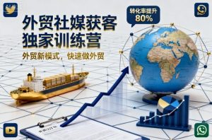 外贸社媒获客独家训练营,外贸新模式,快速做外贸(更新26年3月)-小牛学府