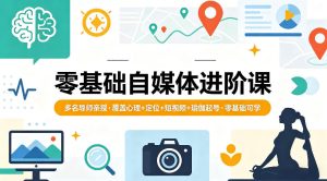 零基础自媒体进阶课，多名导师亲授，覆盖心理+定位+短视频+瑜伽起号，零基础可学-小牛学府