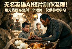 无名英雄AI短片制作流程！用无线画布复刻一个短片，仅供参考学习-小牛学府