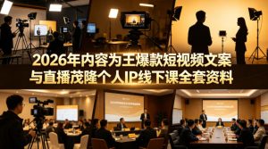 2026年内容为王爆款短视频文案与直播茂隆个人IP线下课全套资料(价值4980)-小牛学府