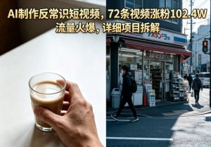 AI制作反常识短视频,72条视频涨粉102.4W,流量火爆,详细项目拆解-小牛学府