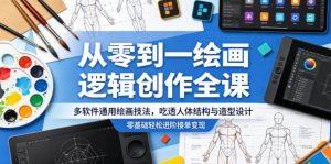 从零到一绘画逻辑创作全课,多软件通用绘画技法,吃透人体结构与造型设计,零基础轻松进阶接单变现-小牛学府