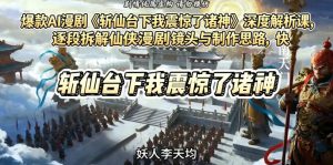 爆款AI漫剧《斩仙台下我震惊了诸神》深度解析课,逐段拆解仙侠漫剧镜头与制作思路,快速复刻爆款创作模式-小牛学府