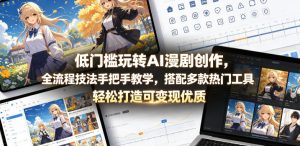 低门槛玩转AI漫剧创作，全流程技法手把手教学，搭配多款热门工具，轻松打造可变现优质作品-小牛学府