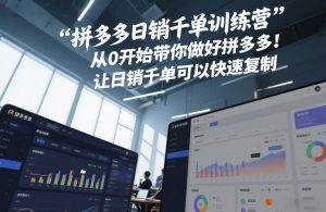 拼多多日销千单训练营，从0开始带你做好拼多多，让日销千单可以快速复制(更新26年4月)-小牛学府